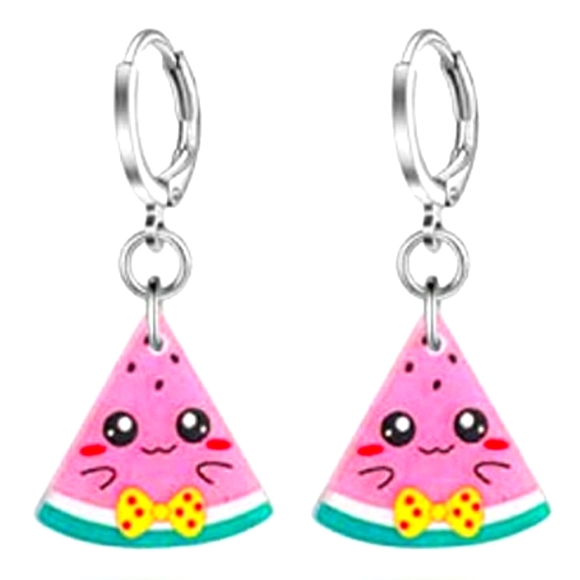 Other - Hypoallergenic Acrylic Dangle Hoop Earrings